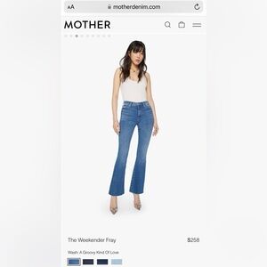 MOTHER The Weekender Fray Jeans From Anthropologie | Size 27 Womens NWT